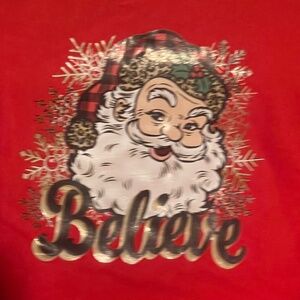 NWOT  RED SANTA SHIRT